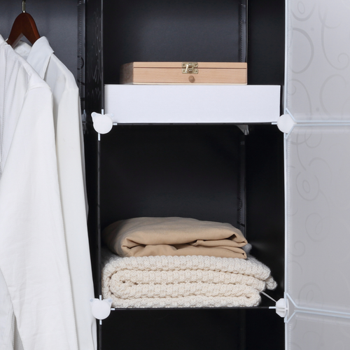 Sturdy DIY Portable Wardrobe Closet 111L x 47W x 183H cm Customizable Modular Storage for Home Organization - Home Symphony