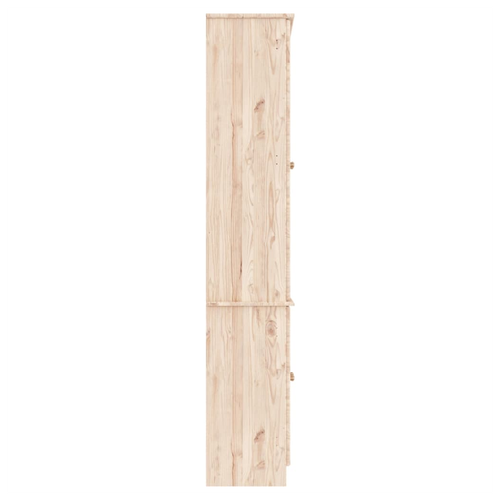 vidaXL Glass Display Cabinet ALTA 77x35x186.5 cm Solid Wood Pine - Home Symphony