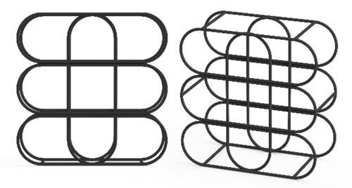 Cast Iron Effect Wine Rack 13 Inch for 9 Bottles with Ornate Side Detail for Wine Enthusiasts - Home Symphony