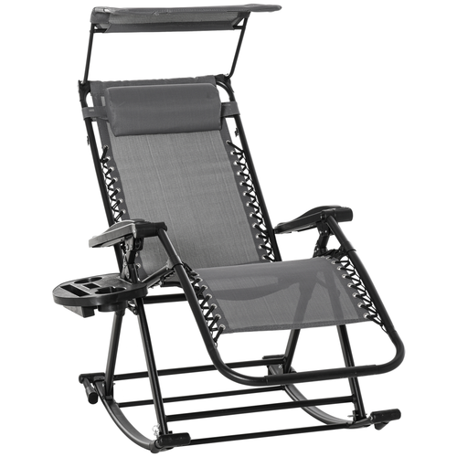 Folding Recliner Chair with Adjustable Backrest and Zero-Gravity Design for Outdoor Relaxation - Home Symphony