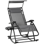 Folding Recliner Chair with Adjustable Backrest and Zero-Gravity Design for Outdoor Relaxation by Unbranded