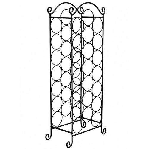 Classic Metal Wine Rack for 21 Bottles with Elegant Design for Wine Enthusiasts - Home Symphony