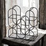 MSL Elegant Cast Iron Wine Rack 14 Inch with Ornate Design for Sophisticated Wine Enthusiasts - Wine Rack
