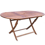 vidaXL vidaXL 9 Piece Outdoor Dining Set with Cushions Solid Acacia Wood - Garden Set