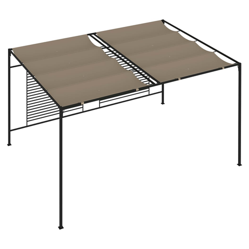 vidaXL Gazebo with Retractable Roof 3x4x2.3 m Taupe 180 g/m² - Home Symphony