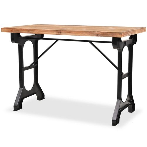 Dining Table Solid Fir Wood Top 122x65x82 cm - Home Symphony