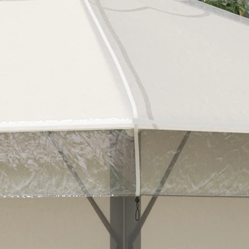 Outsunny Waterproof Gazebo Protective Cover 3 x 3 M with Secure Pull Cord Fastening for Outdoor Canopy Protection - Gazebos