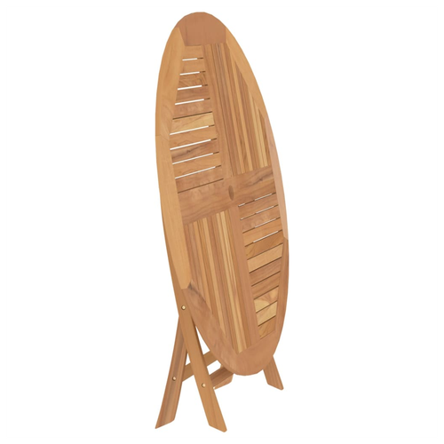 vidaXL Folding Garden Table Ø 110x75 cm Solid Wood Teak - Home Symphony