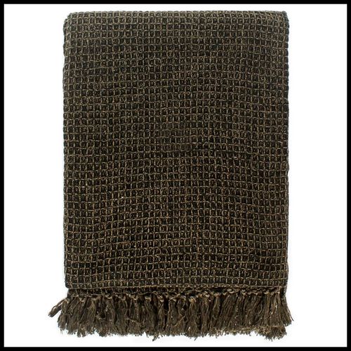 Soft and cozy vidaXL Throw Cotton 160x210 cm Anthracite/Brown adds style and warmth to your living space.