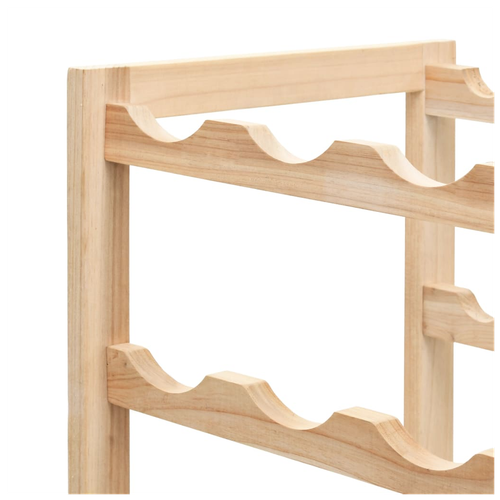 vidaXL Wooden Wine Rack 57.5x28x102 cm with 8 Tiers for Wine Enthusiasts, perfect for stylish wine storage and organization.