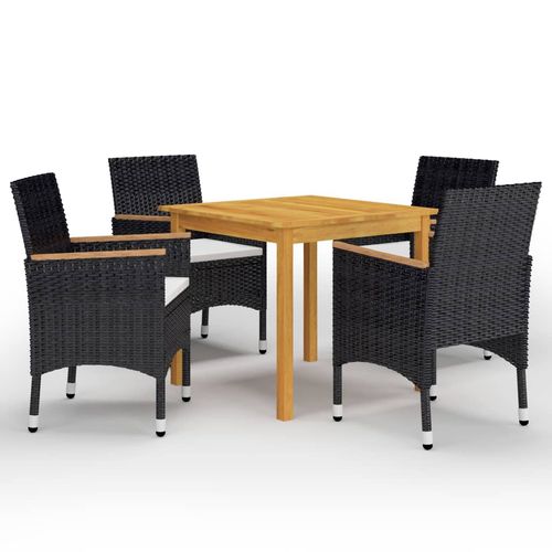 Elegant Acacia Wood Garden Dining Set with Cushions for Outdoor Entertaining - Home Symphony