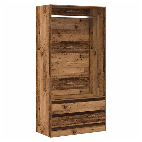 vidaXL Wardrobe Old Wood 100x50x200 cm Engineered Wood - Home Symphony