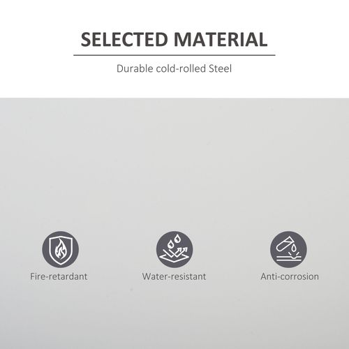 Filing Cabinet Storage Office 2 Doors Adjustable Shelf Metal Vinsetto - Home Symphony