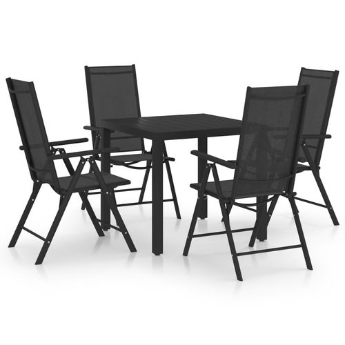 vidaXL 5 Piece Garden Dining Set with Adjustable Chairs for Outdoor Entertaining - Home Symphony