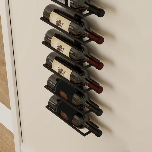 HOMCOM Wall Mount Wine Rack for 10 Bottles with Space-Saving Design for Wine Enthusiasts by HOMCOM
