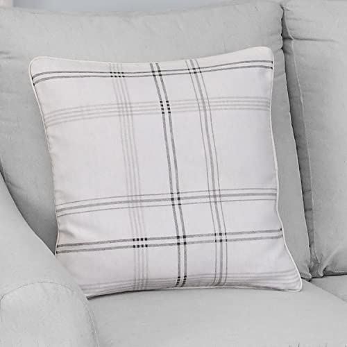 PRINTED CHECK CUSHION NATURAL 45CM - Home Symphony