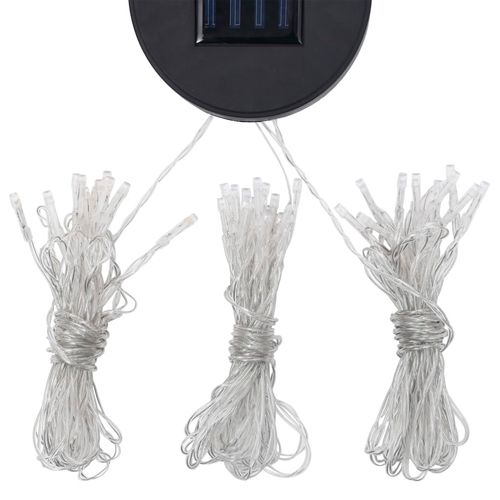 Solar Powered LED String Lights with Adjustable Mounting Bracket for Outdoor Garden Decor - Home Symphony