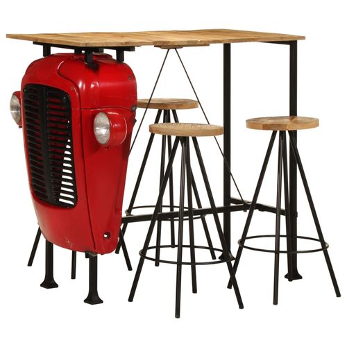 vidaXL 5 Piece Bar Set Solid Wood Mango - Home Symphony