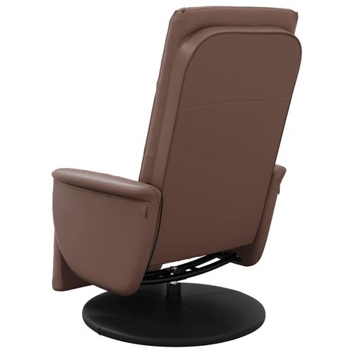 vidaXL Massage Recliner Chair with Footrest 36 Inch Brown Faux Leather and Vibration Function for Ultimate Relaxation - Home Symphony