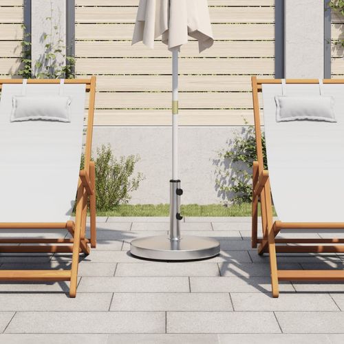 vidaXL Parasol Base 25 kg Round with Stainless Steel Shell for Outdoor Umbrellas - Home Symphony