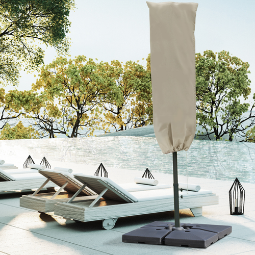 Outsunny Cantilever Umbrella Cover 63cm x 164cm Weatherproof Oxford Cloth with Zipper for Outdoor Patio Protection - Home Symphony