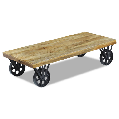 vidaXL Coffee Table Mango Wood 120x60x30 cm - Home Symphony
