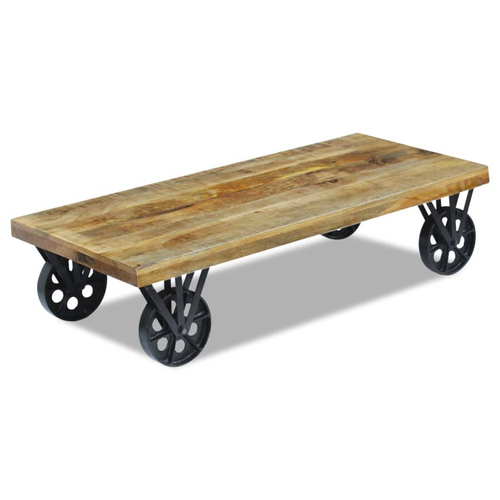 vidaXL Coffee Table Mango Wood 120x60x30 cm - Home Symphony