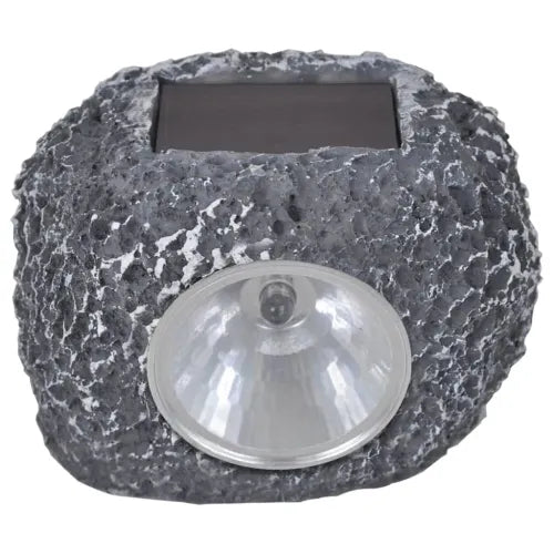 Outdoor Solar Powered LED Spotlight Stone Shape 12 pcs - Home Symphony