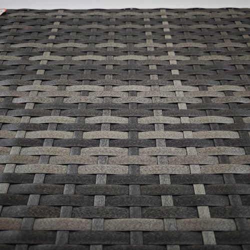 Outsunny Foldable Outdoor Coffee Table, Metal Frame Rattan Side Table, Grey - Home Symphony