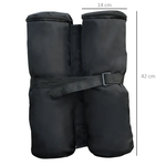 Outsunny Durable Gazebo Sand Bag Weight Set 14x42 cm with Zipper Closure for Outdoor Tent Stability - Gazebos