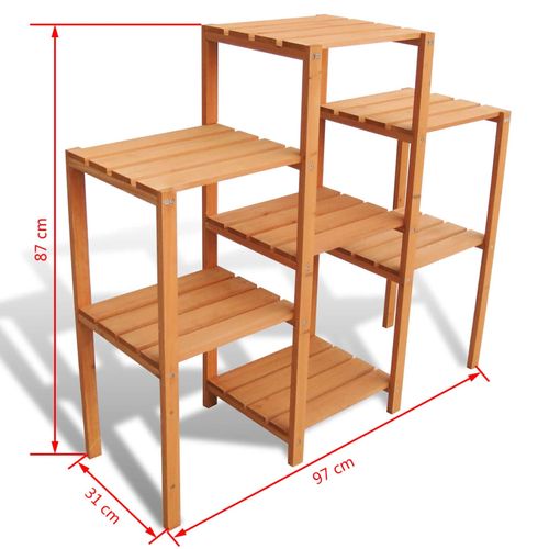 Garden Plant Stand 97x31x87 cm Solid Fir Wood - Home Symphony