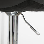 Set of 2, Adjustable Breakfast Dining Stools Swivel and Footrest, Grey - Home Symphony