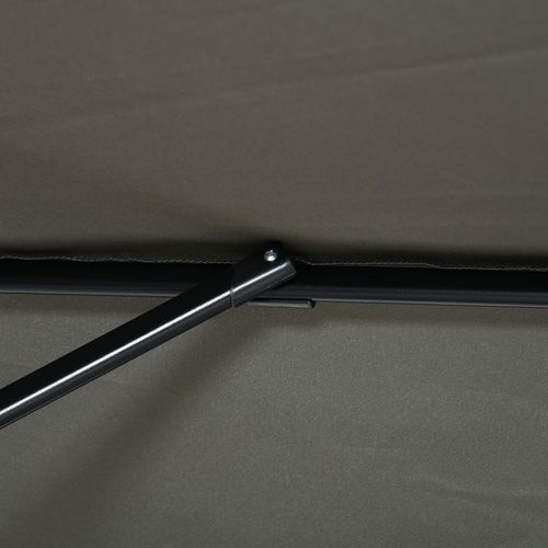 Outsunny Square Cantilever Roma Parasol 360� Rotation w/ Hand Crank, Grey - Home Symphony