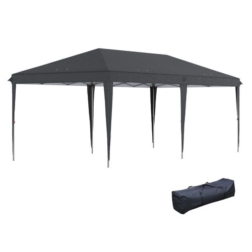 3 x 6 m Pop Up Gazebo Patio Party Event Heavy Duty Canopy Black - Home Symphony