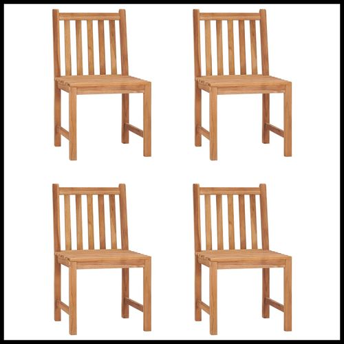 Quality Teak Garden Dining Set 5 Piece Durable Outdoor Patio - vidaXL - Home Symphony