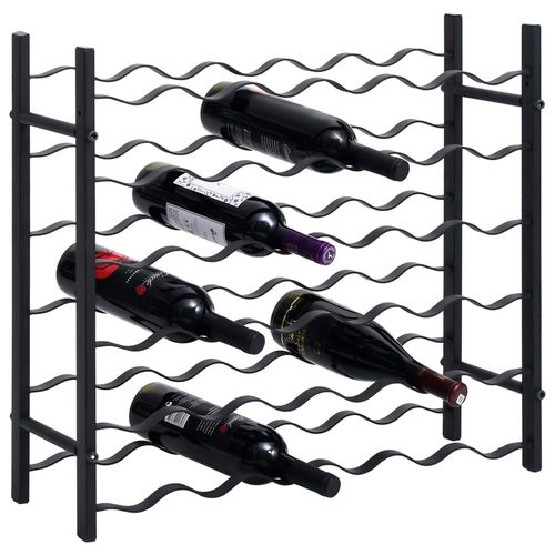 Stylish Black Iron Wine Rack for 36 Bottles with Modern Design for Wine Enthusiasts, perfect for elegant storage solutions.