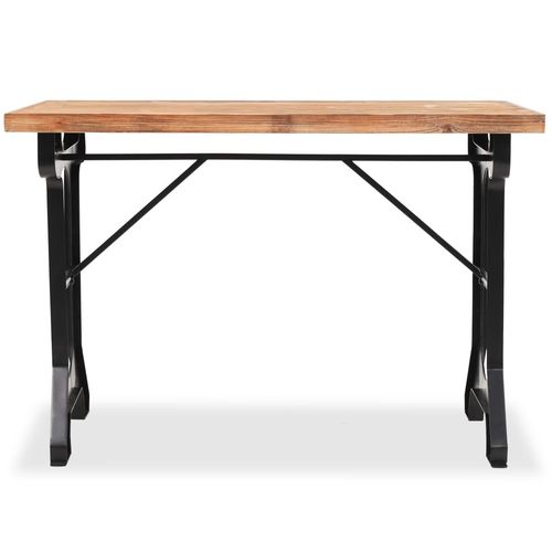 Dining Table Solid Fir Wood Top 122x65x82 cm - Home Symphony