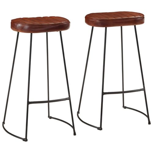 vidaXL Gavin Bar Stools 2 pcs Dark Brown 44x37.5x78 cm - Home Symphony