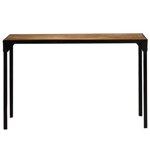 Dining Table Solid Rough Mange Wood and Steel 120 cm - Home Symphony