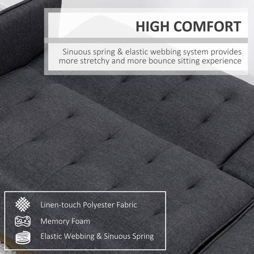Upholstered Sofa bed 3 Seater Home Theater Futon Recliner with Cupholders Grey - Home Symphony