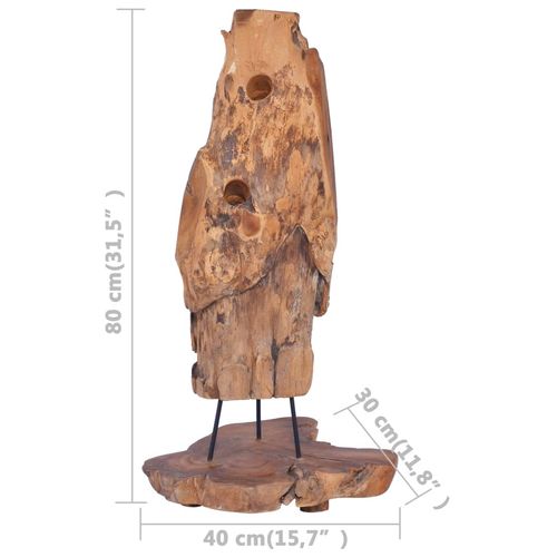 Solid Teak Wood Wine Rack for 8 Bottles 40x30x80 cm Vintage Style for Wine Enthusiasts - Home Symphony