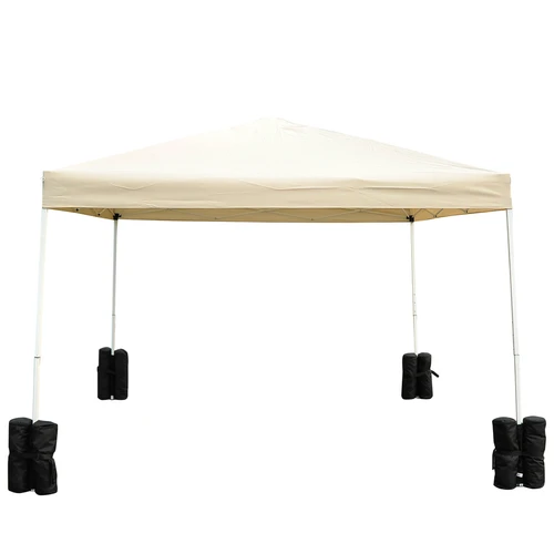 Outsunny Durable Gazebo Sand Bag Weight Set 14x42 cm with Zipper Closure for Outdoor Tent Stability - Gazebos