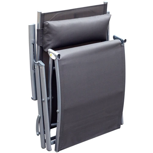 Outsunny Heavy-Duty Sun Lounger Recliner with 7 Adjustable Levels and Foldable Design for Outdoor Relaxation Enthusiasts - Sun Lounger