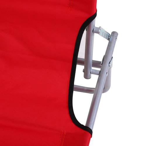 Outsunny Outsunny Folding Chair Sun Lounger w/ Sunshade Garden Recliner Hammock Red - Sun Lounger