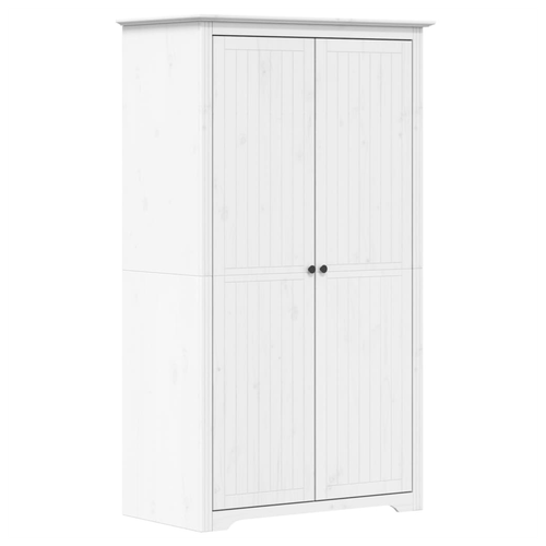 vidaXL Solid Pine Wood Wardrobe 101x52x176.5 cm French Style Spacious Storage for Bedroom - Home Symphony