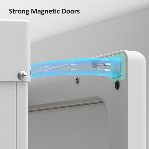 HOMCOM Portable Wardrobe 104x50x170cm Modular Storage with Clear Doors and Hanging Rods for Home Organization - Home Symphony