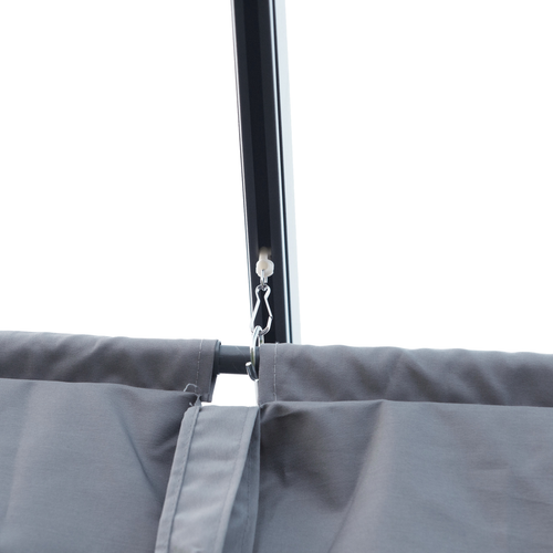 Outsunny Metal Pergola Gazebo 4 x 3 M Retractable Canopy with UV Protection for Outdoor Entertaining - Home Symphony