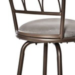 Set of 2 Bar Chairs Swivel Armless Upholstered Metal Frame Barstools - Home Symphony
