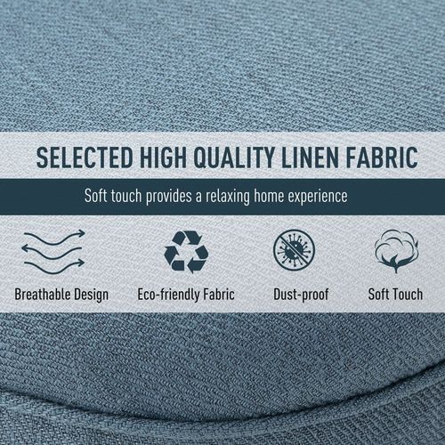 Fabric Single Sofa Dining Chair Upholstered W/ Pillow Solid Wood Leg Living Room - Home Symphony