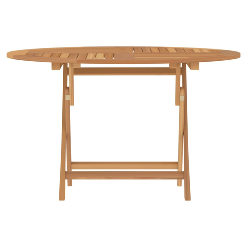 vidaXL Folding Garden Table Ø 110x75 cm Solid Wood Teak - Home Symphony